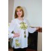 Embroidered blouse "White Lilly Mood"
